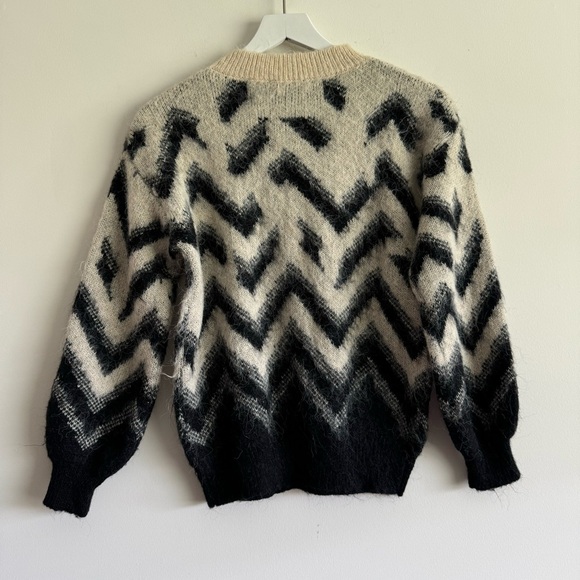 Lumiere zig zag wool/mohair blend sweater size small - Picture 5 of 6